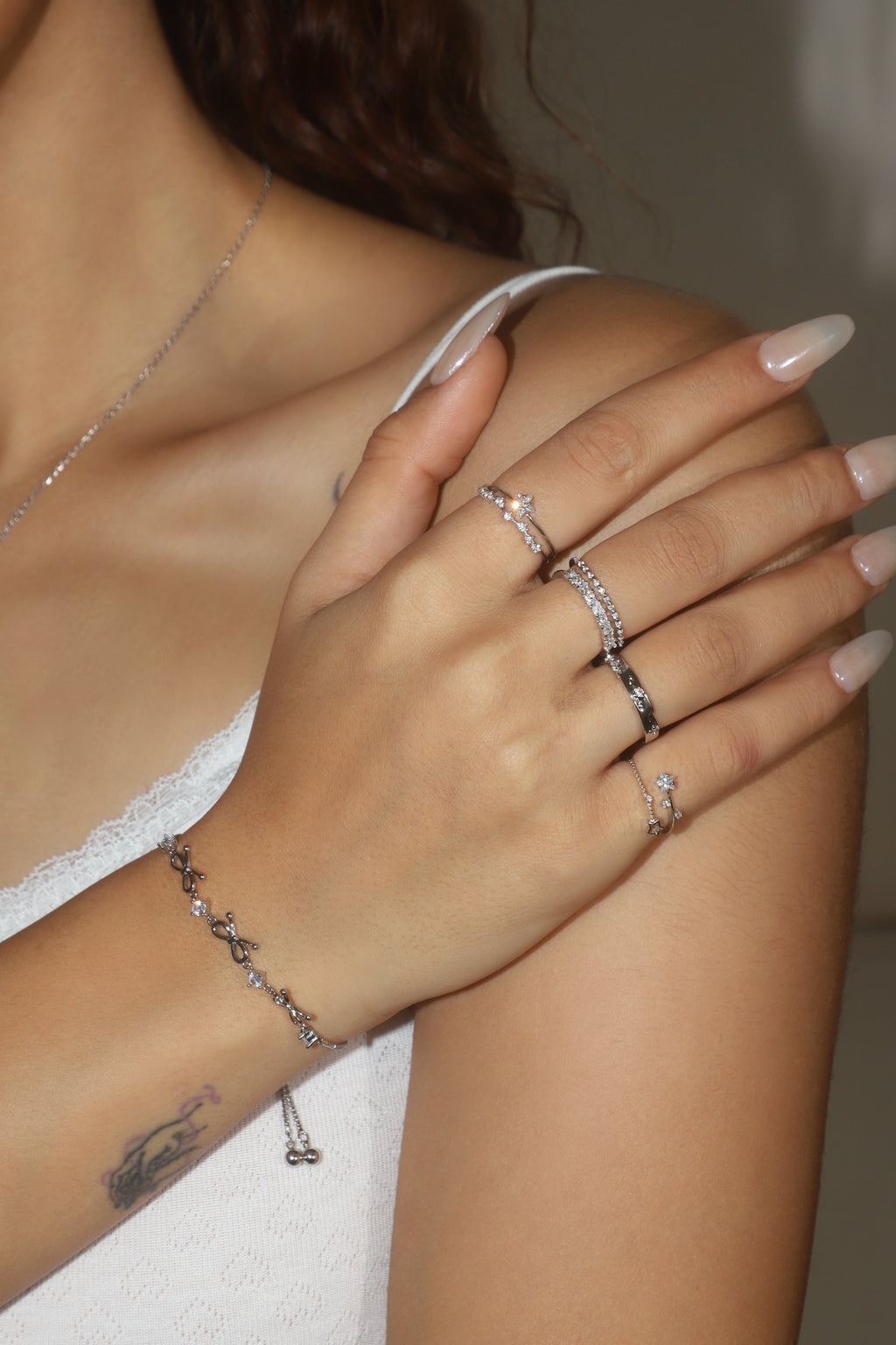 925 Sterling Silver Diamond Star Ring