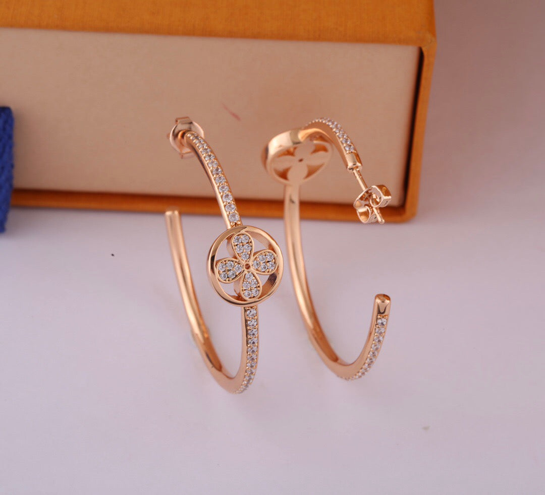 LVE38 Fashion Classic Half Round Earrings Women's Jewelry