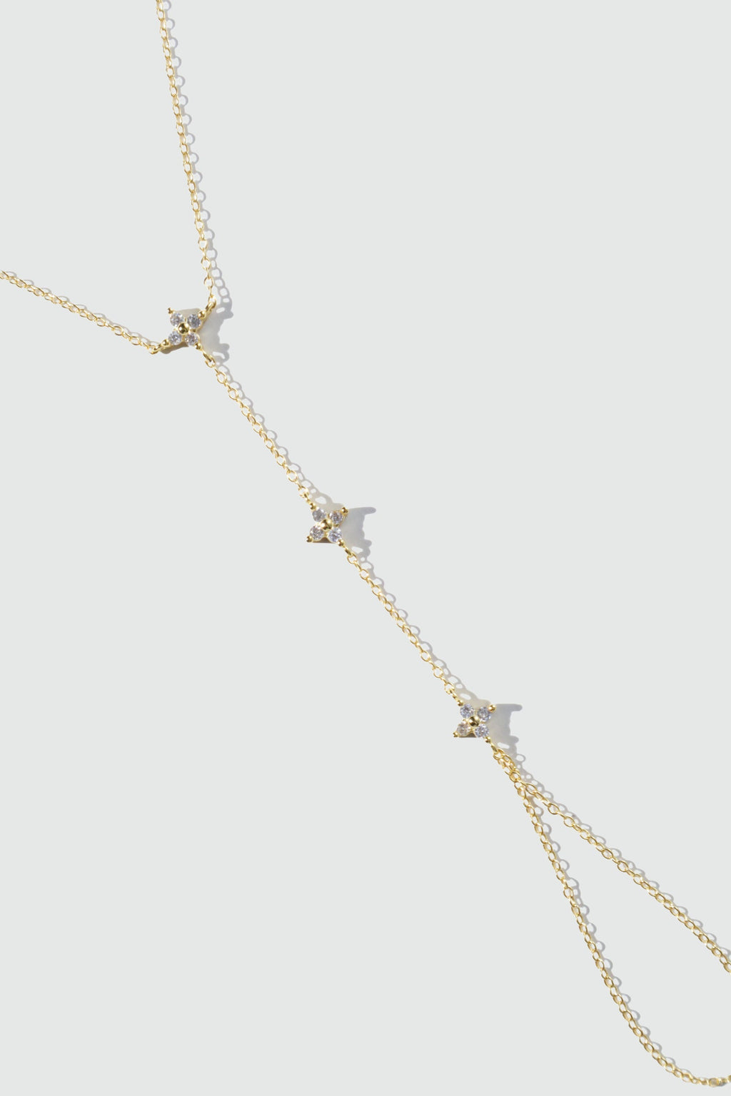 18K Gold Vermeil Starlight Petal Hand Chain Bracelet