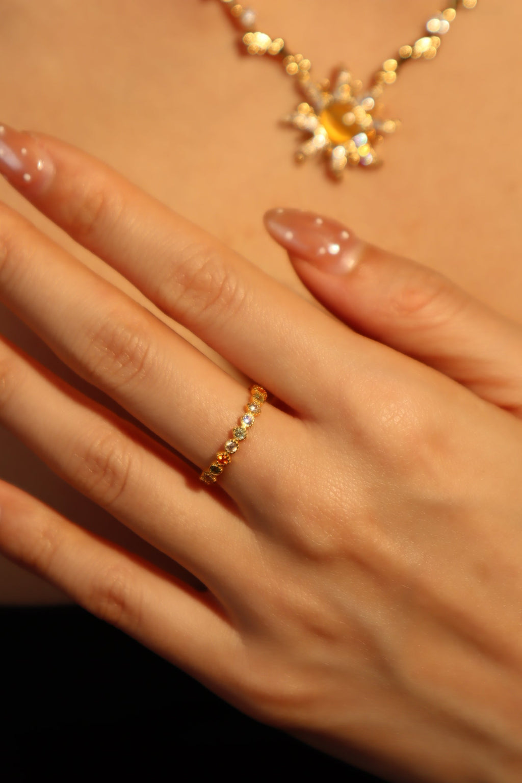 18K Gold Vermeil Multi Color Ring