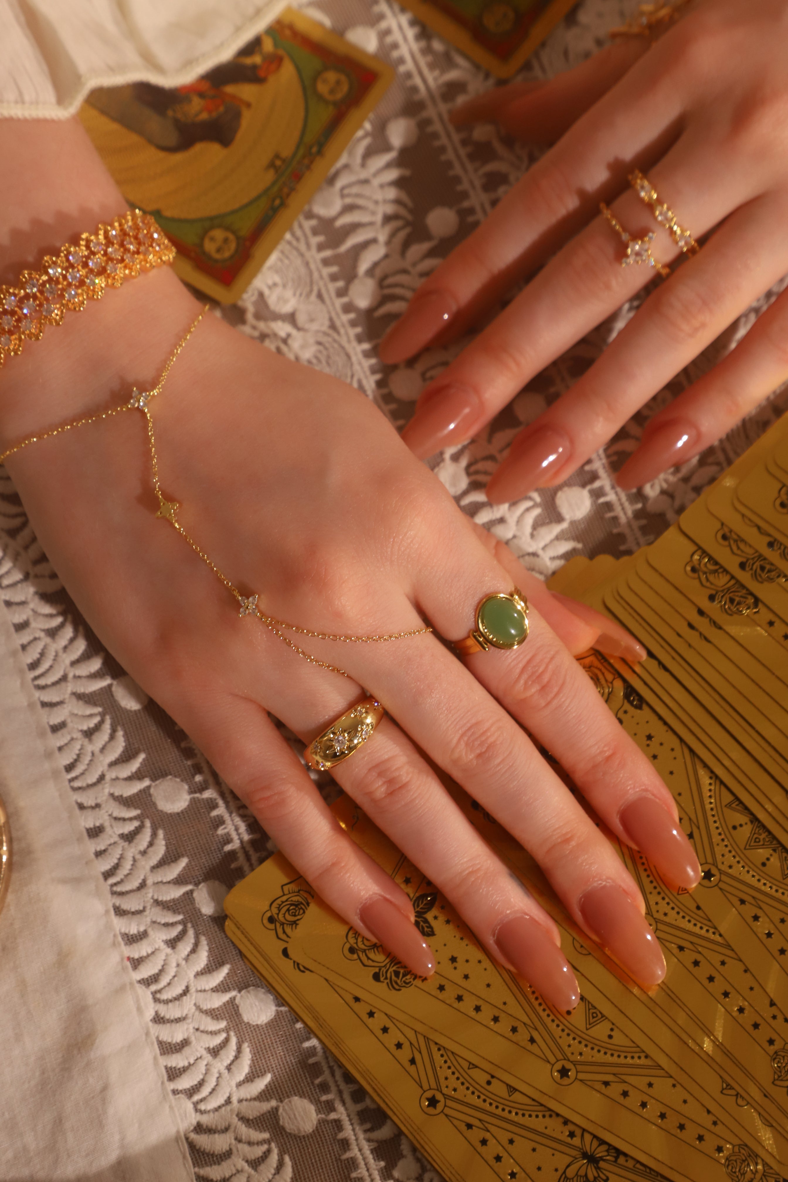 24K Real Gold Plated Diamonds Gypsophila Bracelet