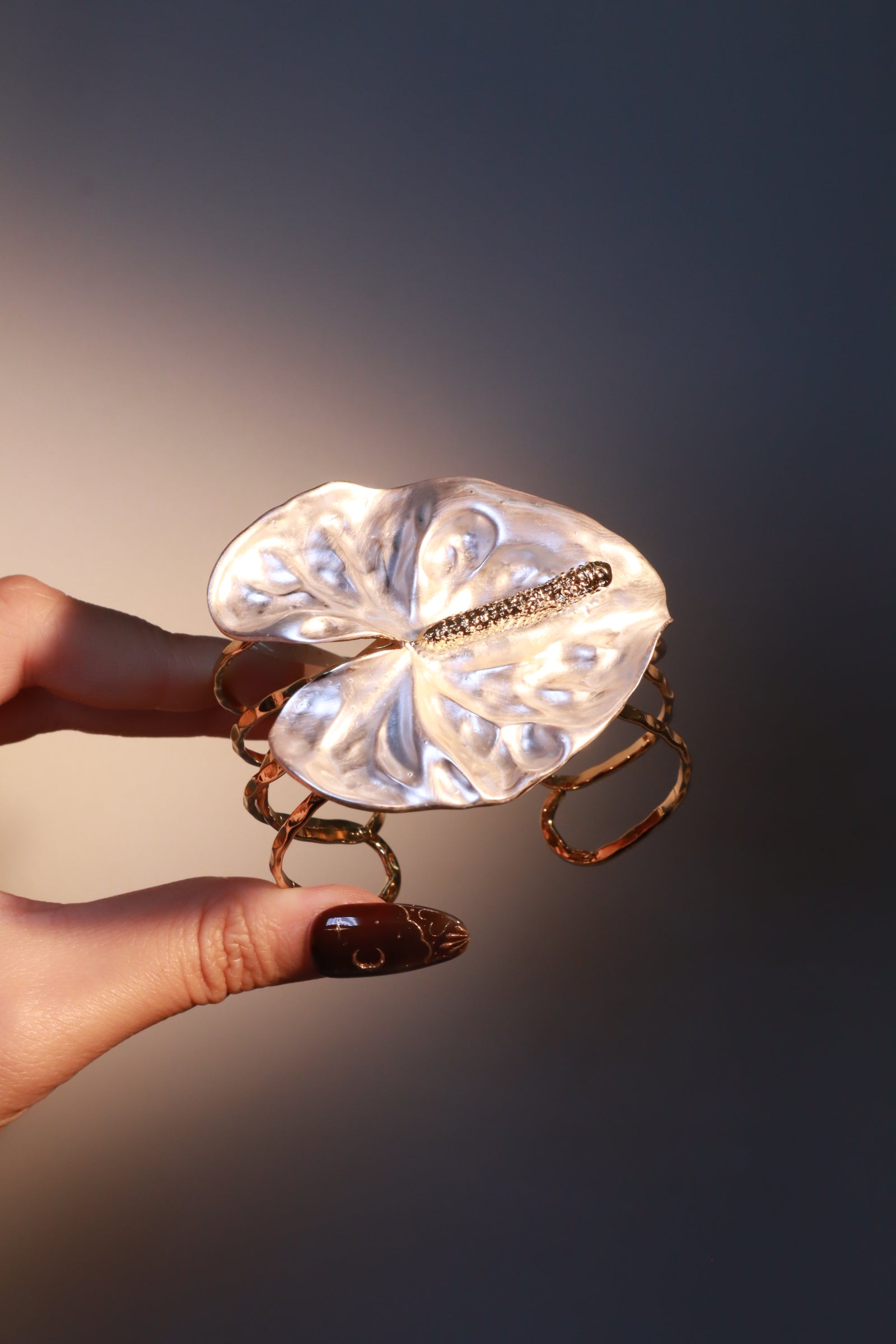 Enamel Tulip Bangle Bracelet