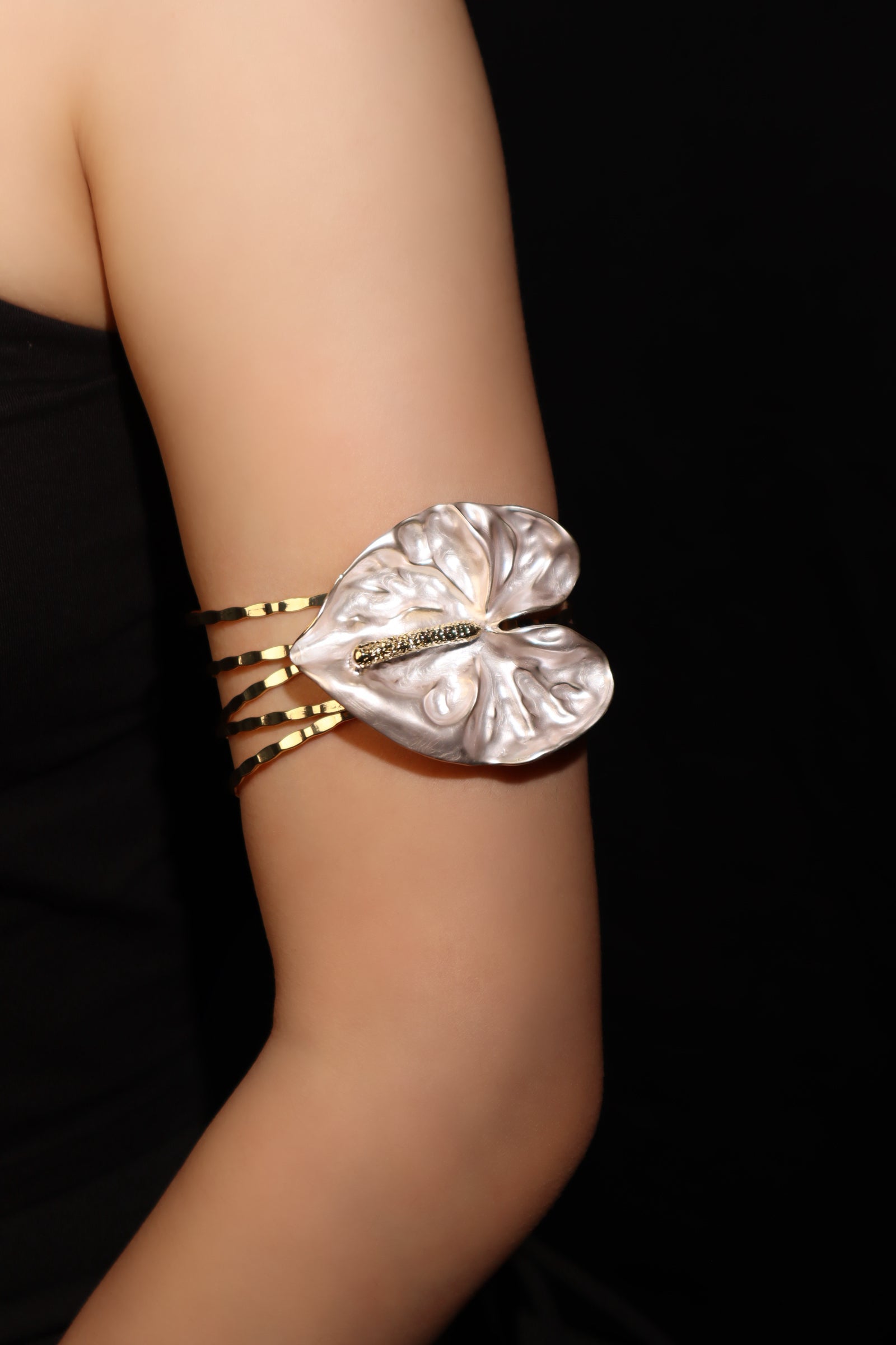 Enamel Tulip Bangle Bracelet