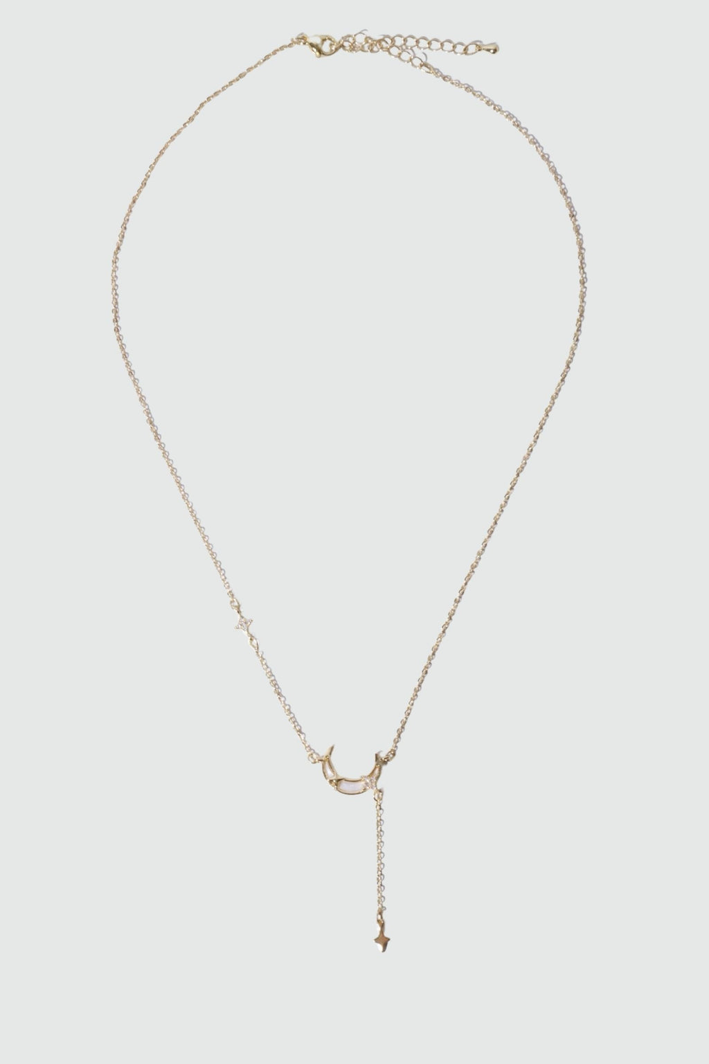 14K Real Gold Plated Lucky Moon Shell Necklace