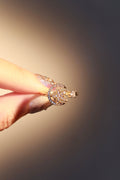 18K Gold Stainless Steel Spinning Moon Star Ring