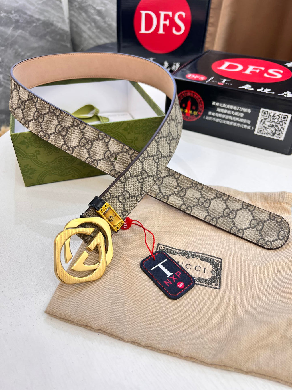 3.8CM Monogram Canvas Top Grain Cowhide Men Belt Round Steel Buckle Designer Inspired Waist Belt
