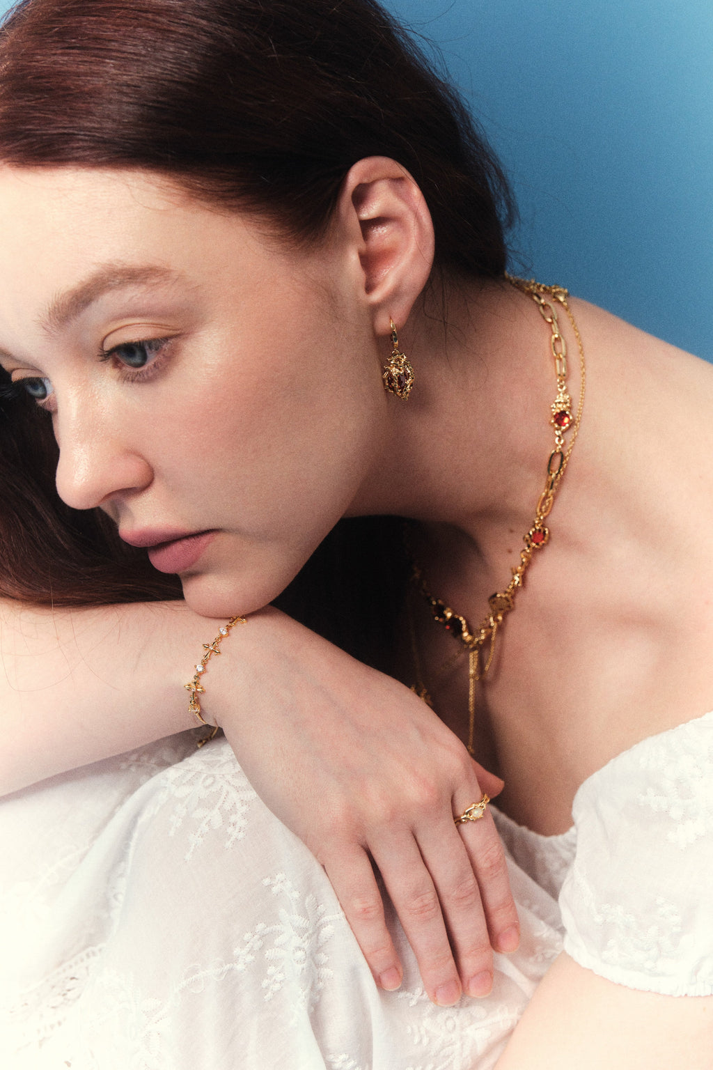 18K Real Gold Plated Heart Earrings