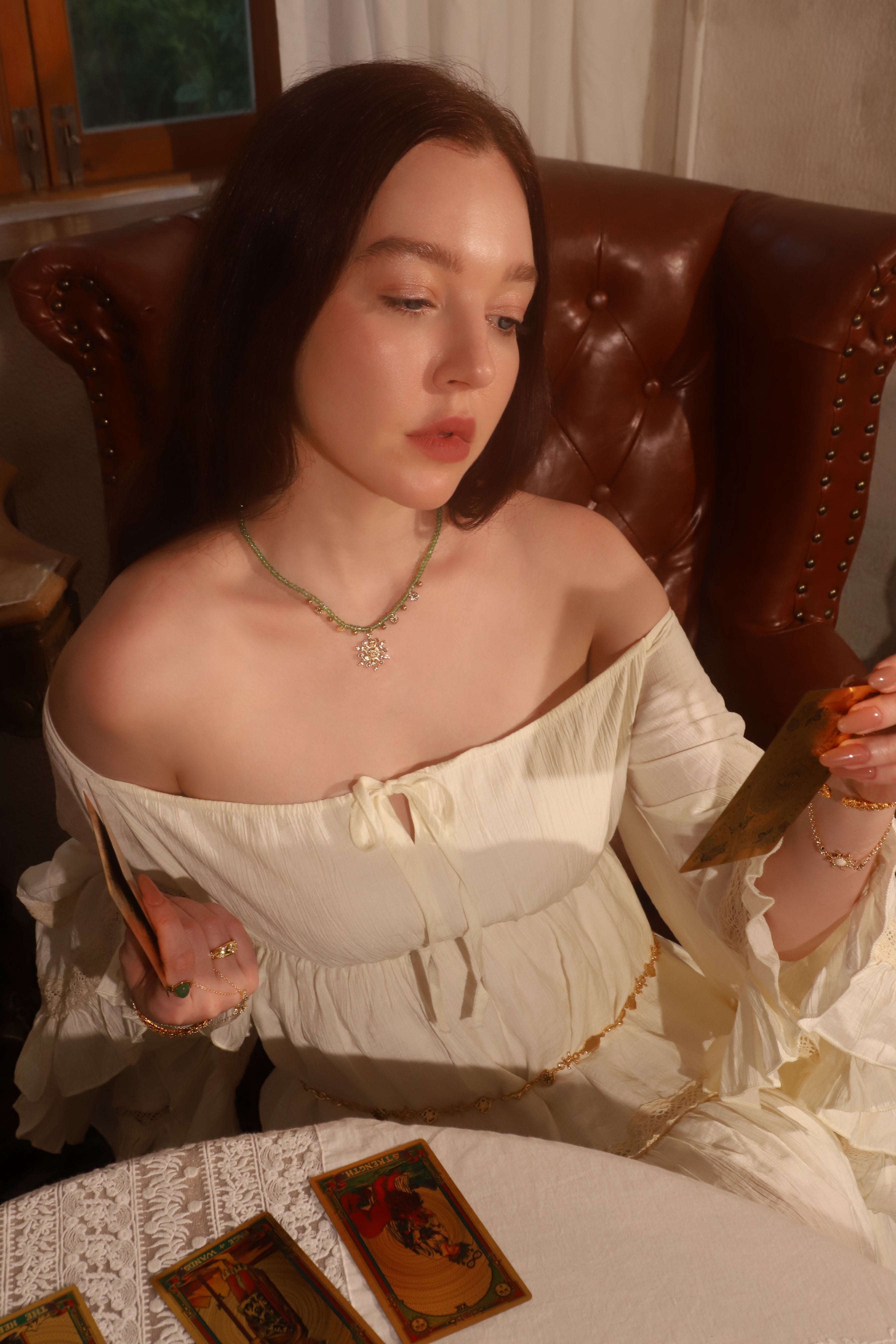 14K Real Gold Plated Sun Garden Necklace