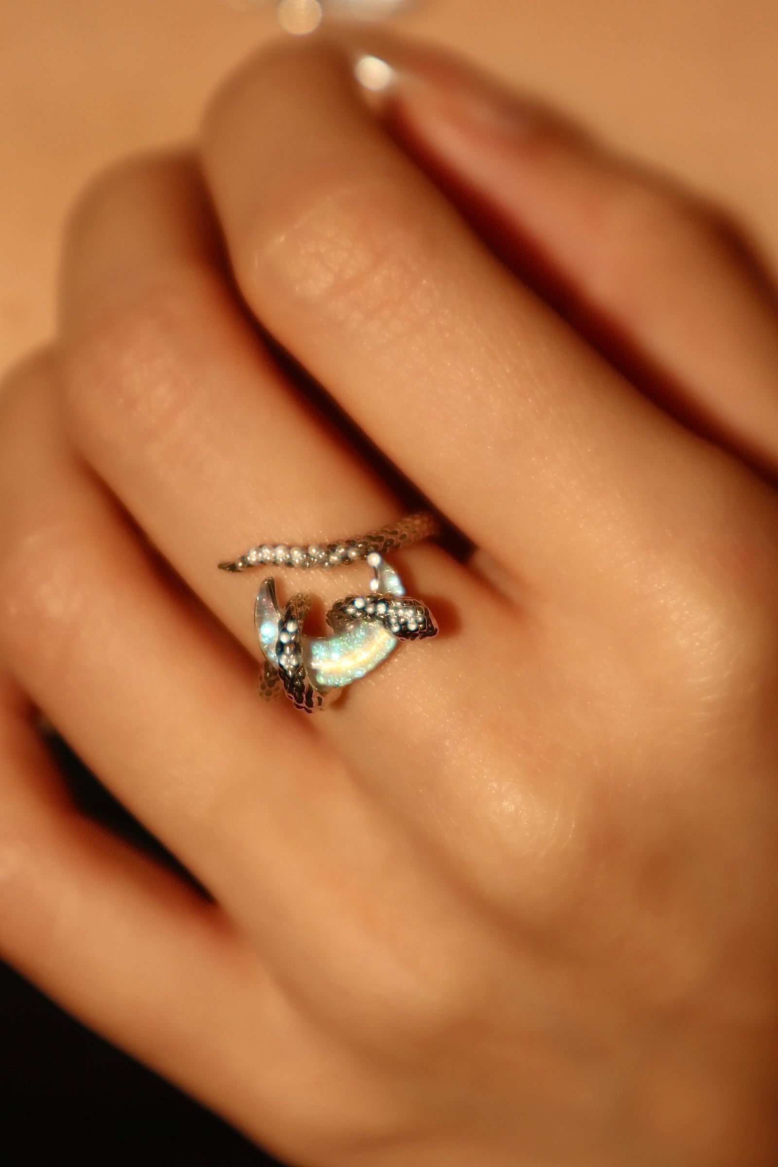 Moon Snake Ring