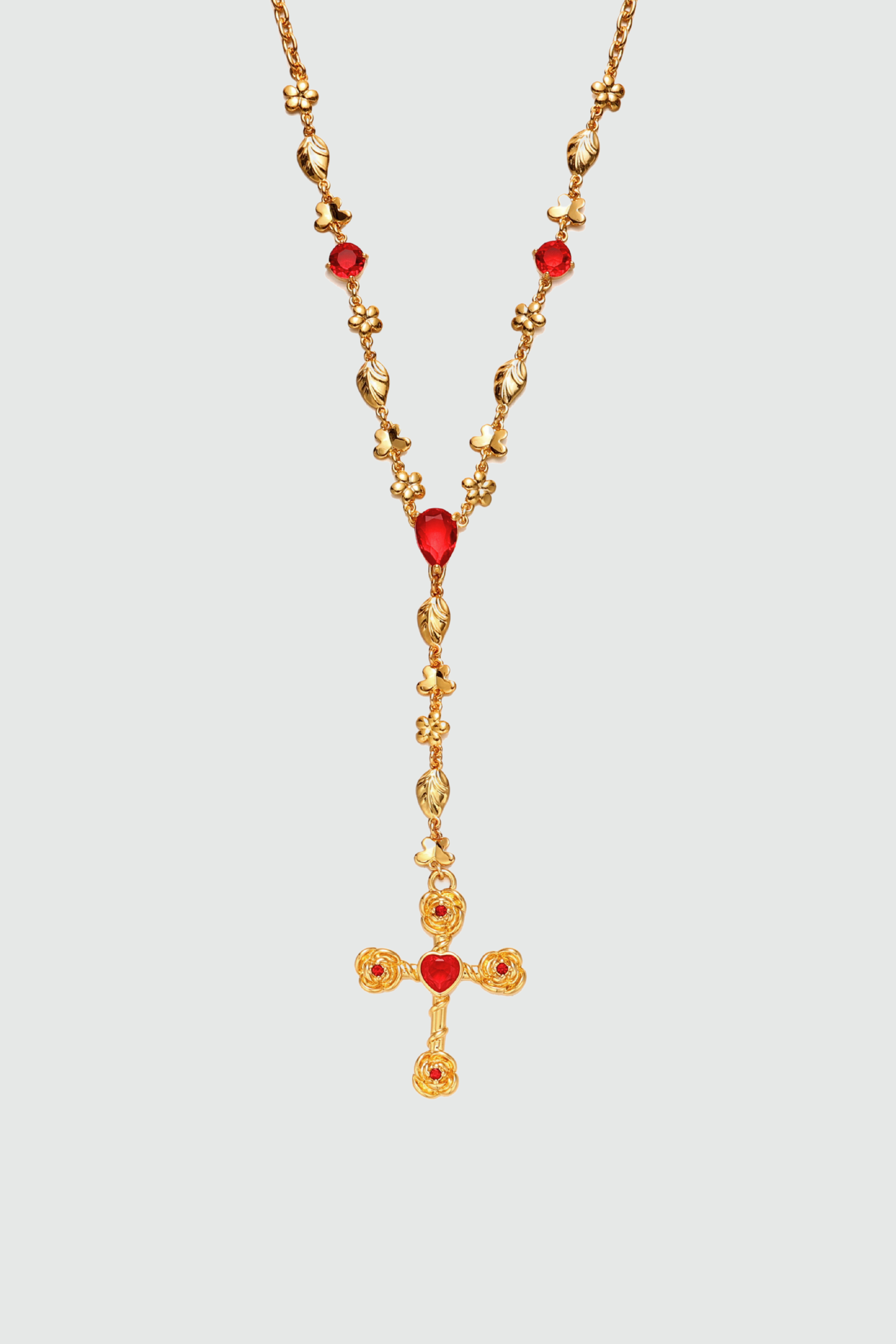Cross Necklace and Extension Link Bundle (Waist Chain)
