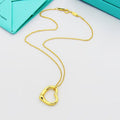 TN024  Women's heart-shaped stainless steel necklace jewelry