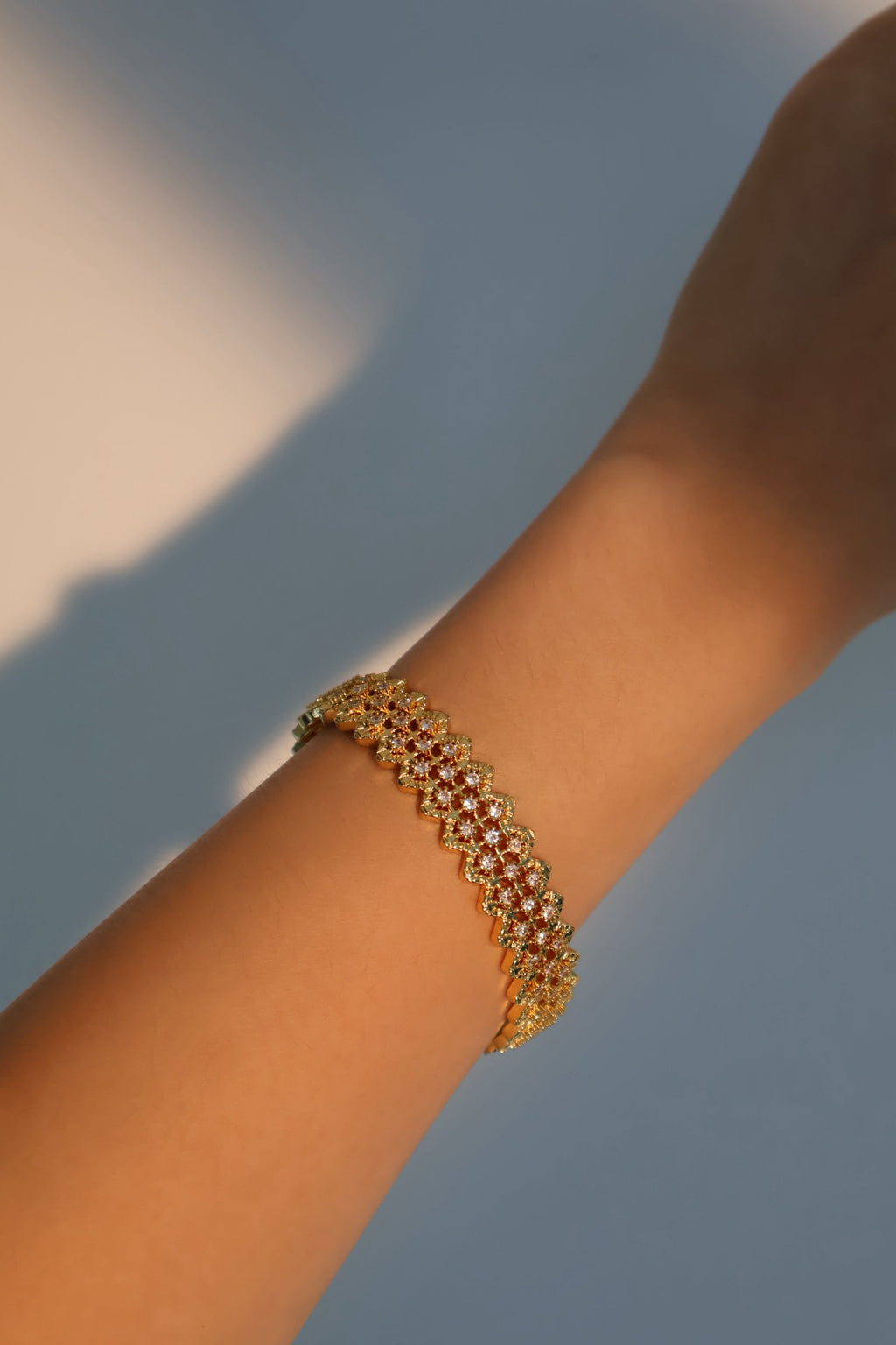 24K Real Gold Plated Diamonds Gypsophila Bracelet