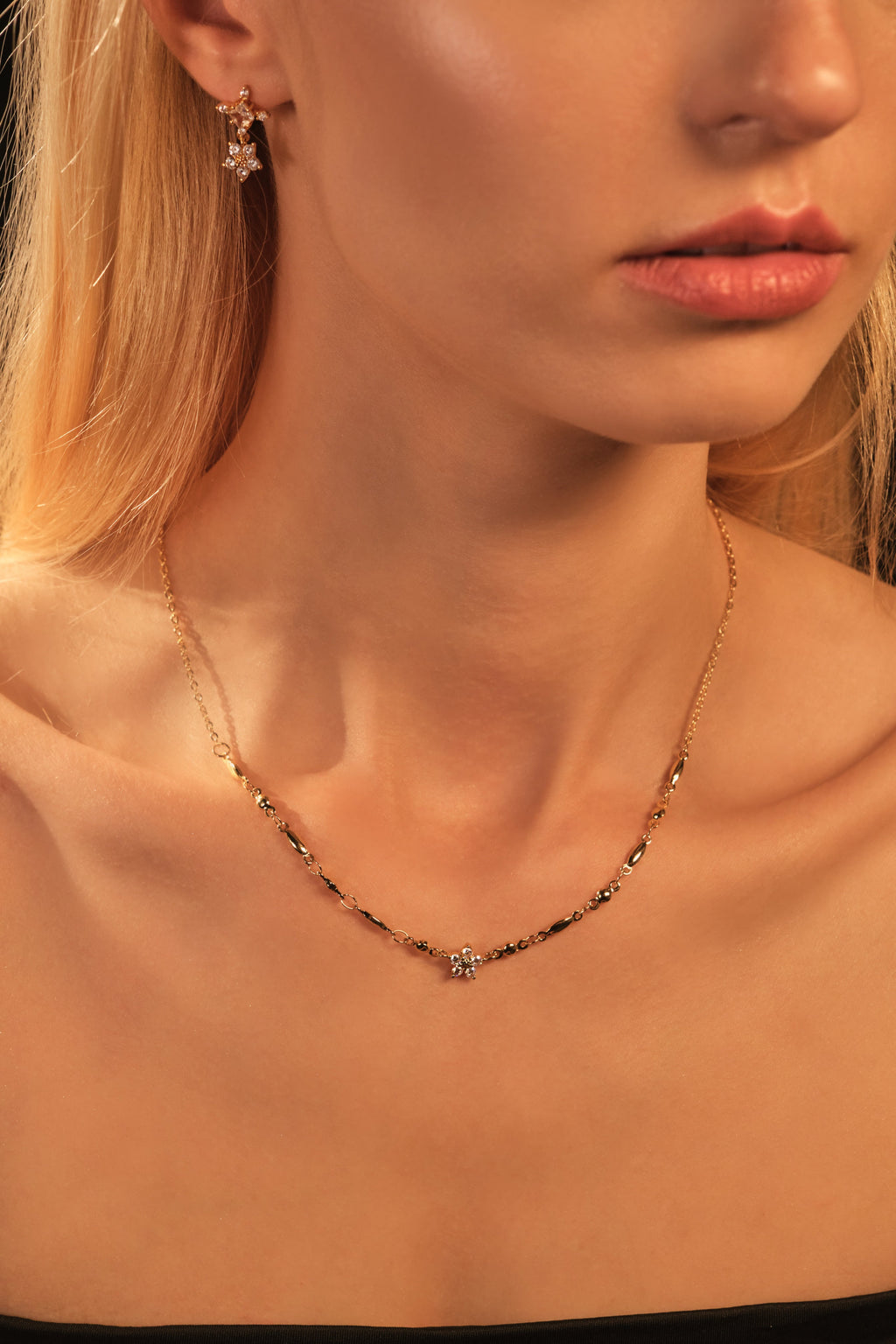 18K Real Gold Plated Starlight Bloom Necklace