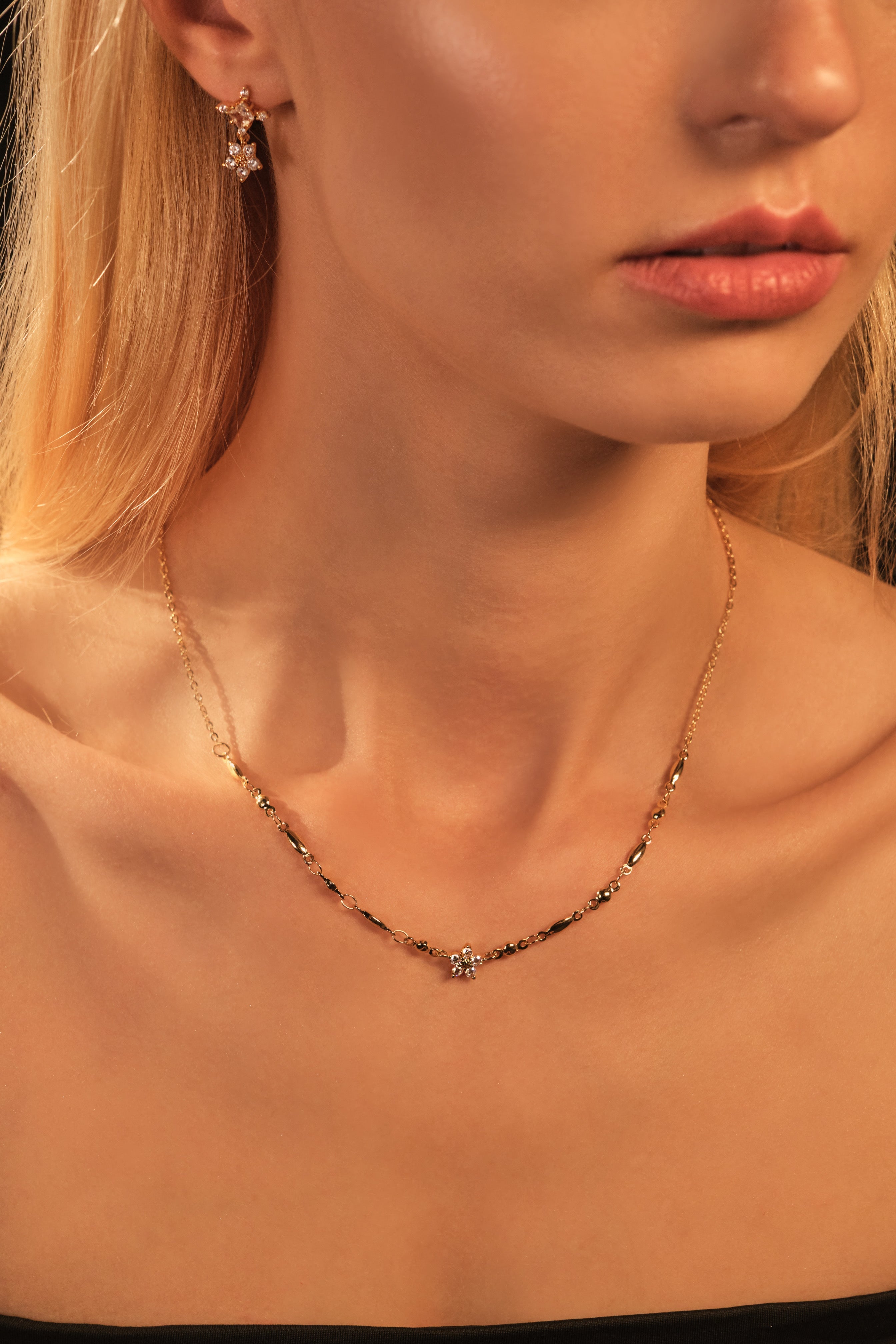 18K Real Gold Plated Starlight Bloom Necklace