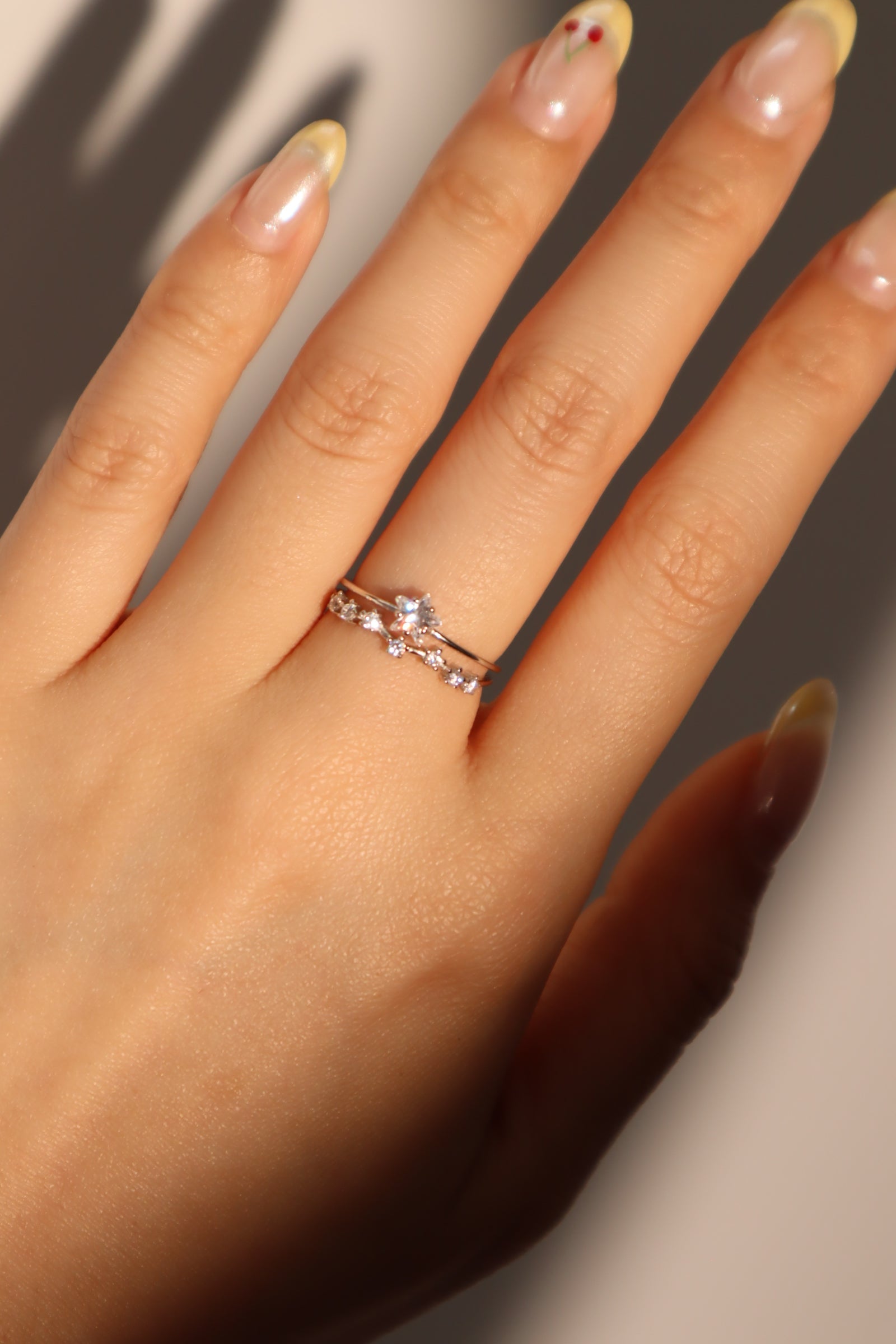 925 Sterling Silver Diamond Star Ring