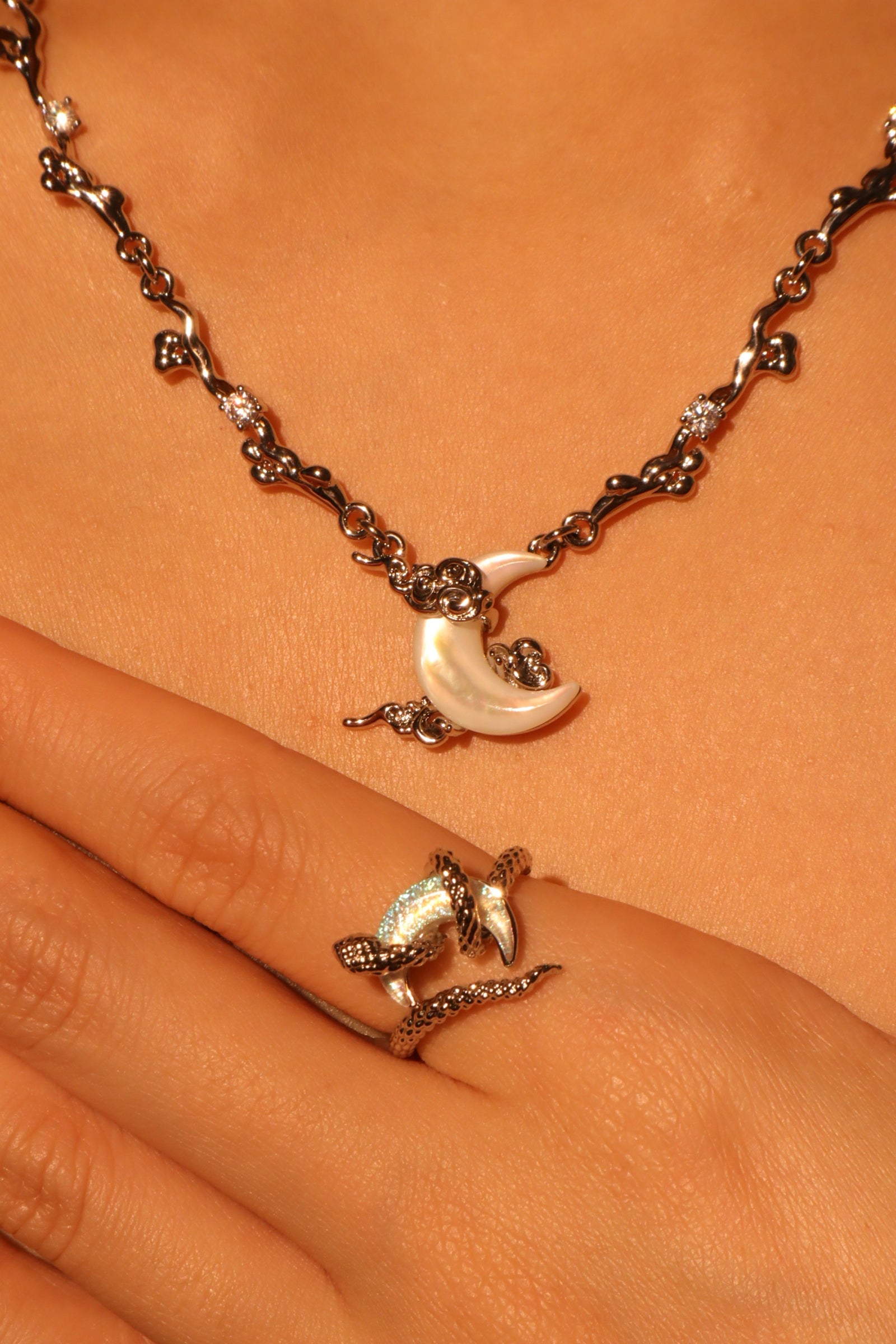 Moon Snake Ring