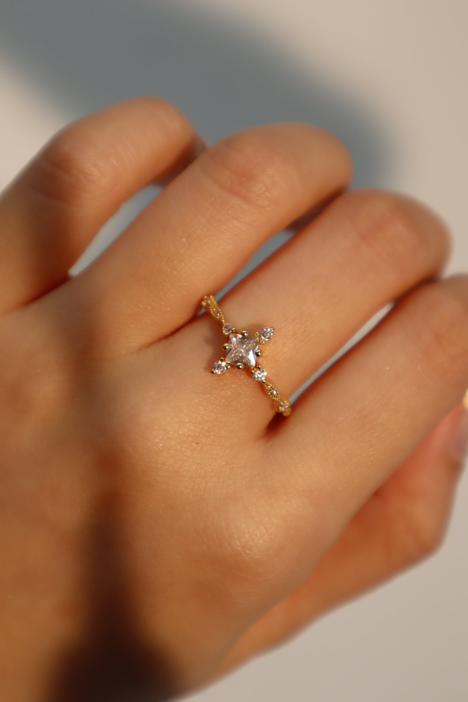 18K Real Gold Plated Starlight Ring