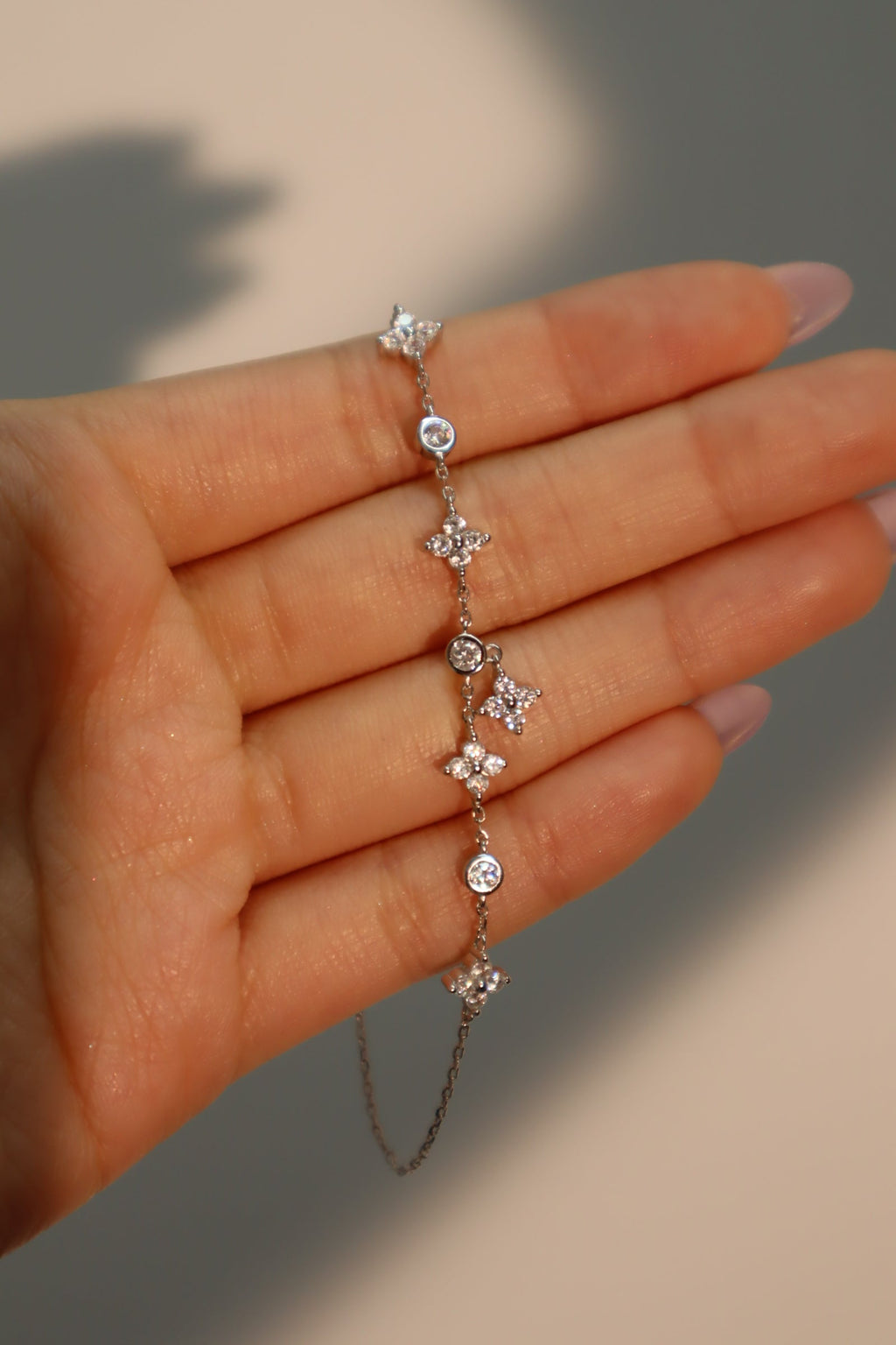 925 Sterling Silver Multi Starlight Petal Bracelet