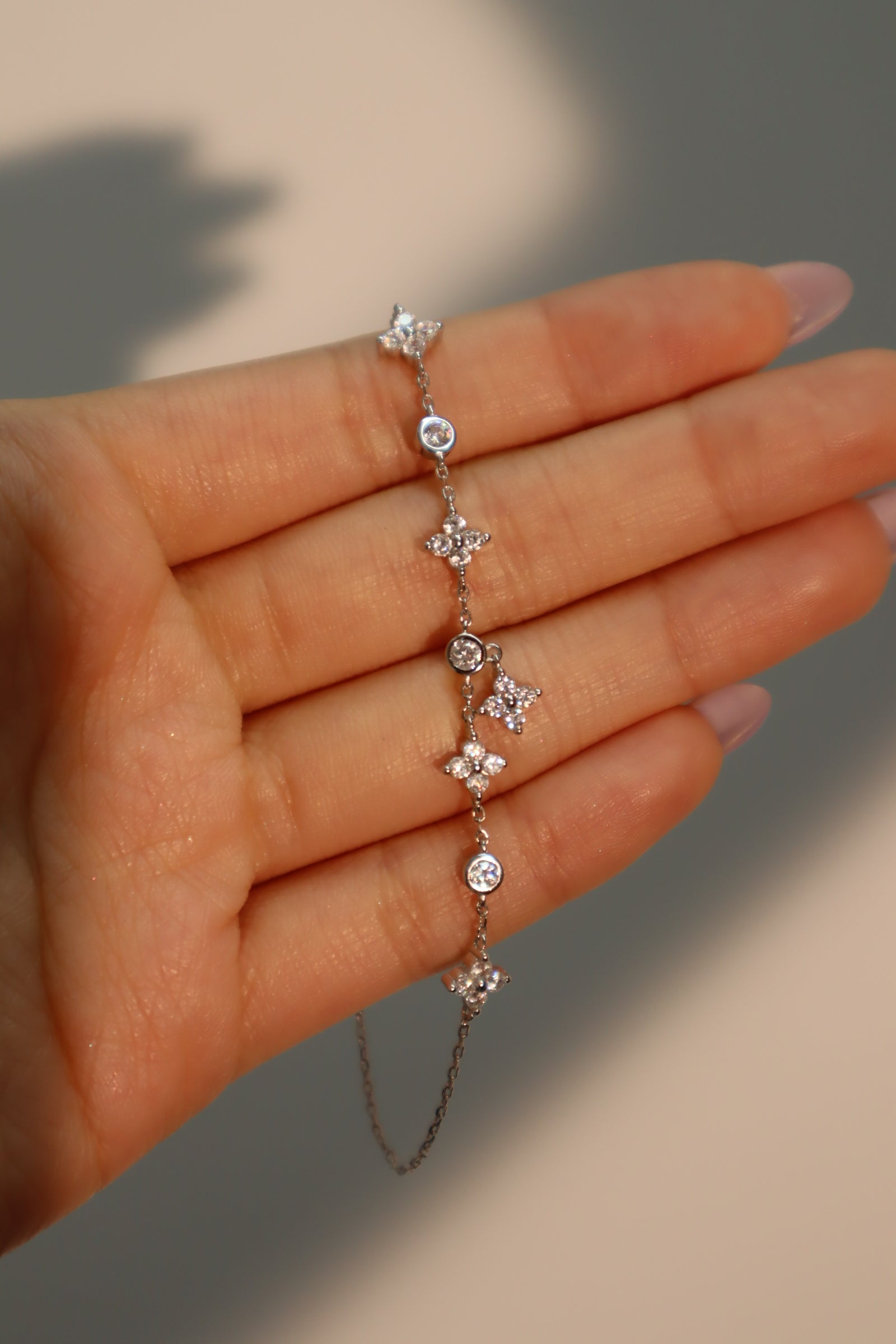 925 Sterling Silver Multi Starlight Petal Bracelet