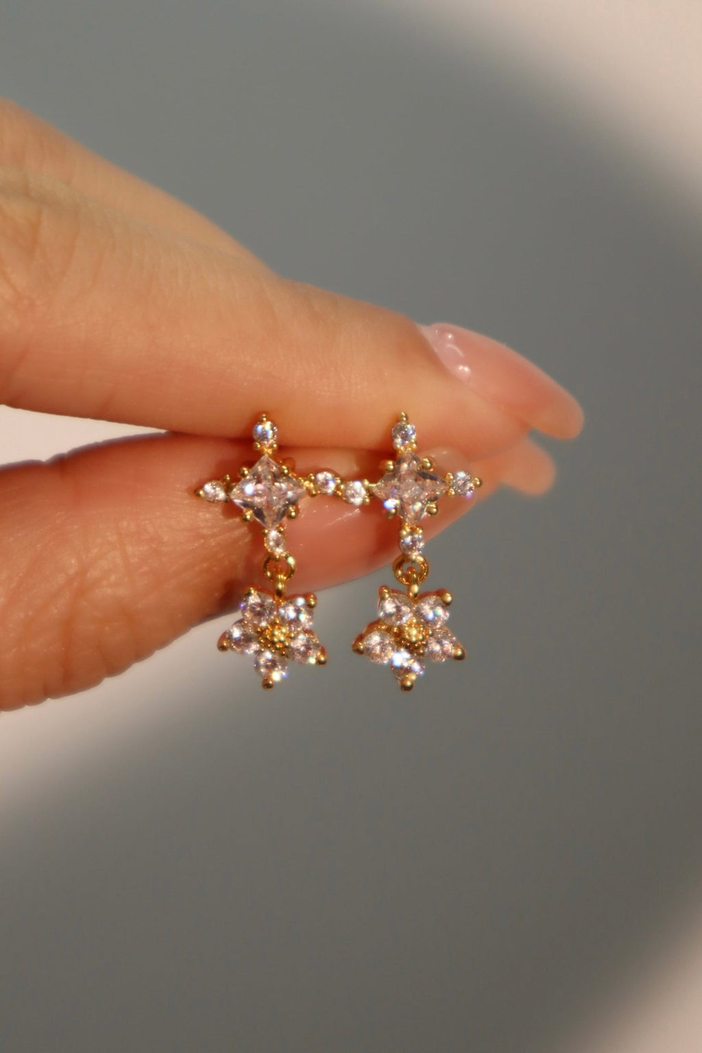 18K Real Gold Plated Starlight Bloom Earrings