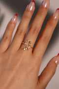14K Real Gold Plated Moon Star Ring