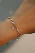 925 Sterling Silver Multi Starlight Petal Bracelet