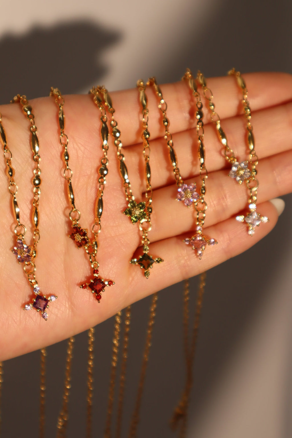 18K Real Gold Plated Diamond Starlight Cross Necklace