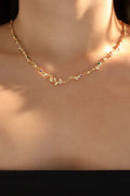 18K Real Gold Plated Rose Garden Necklace