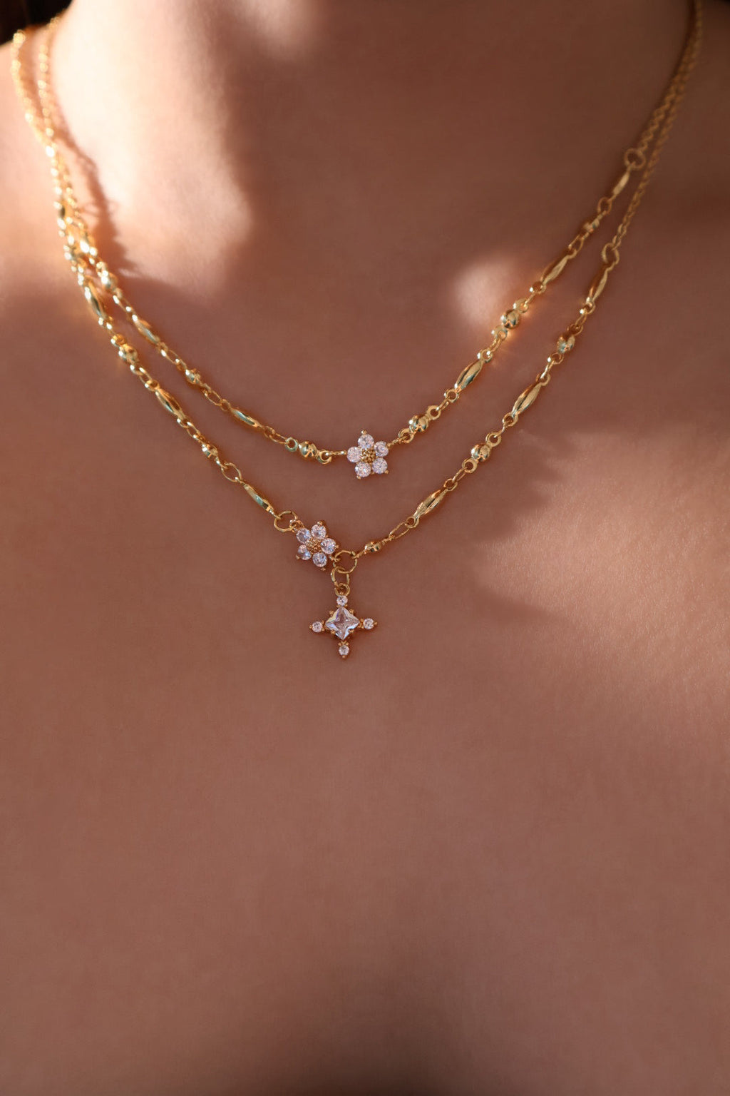 18K Real Gold Plated Starlight Bloom Necklace