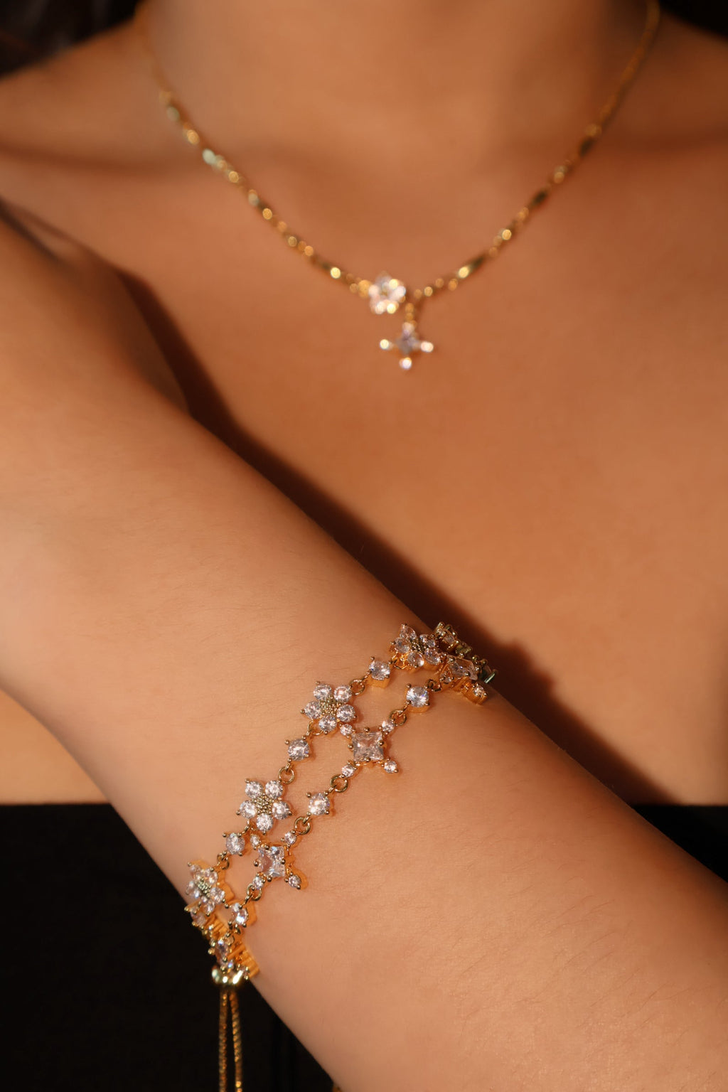 18K Real Gold Plated Starlight Bloom Bracelet