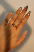 925 Sterling Silver Moonstone Heart Ring