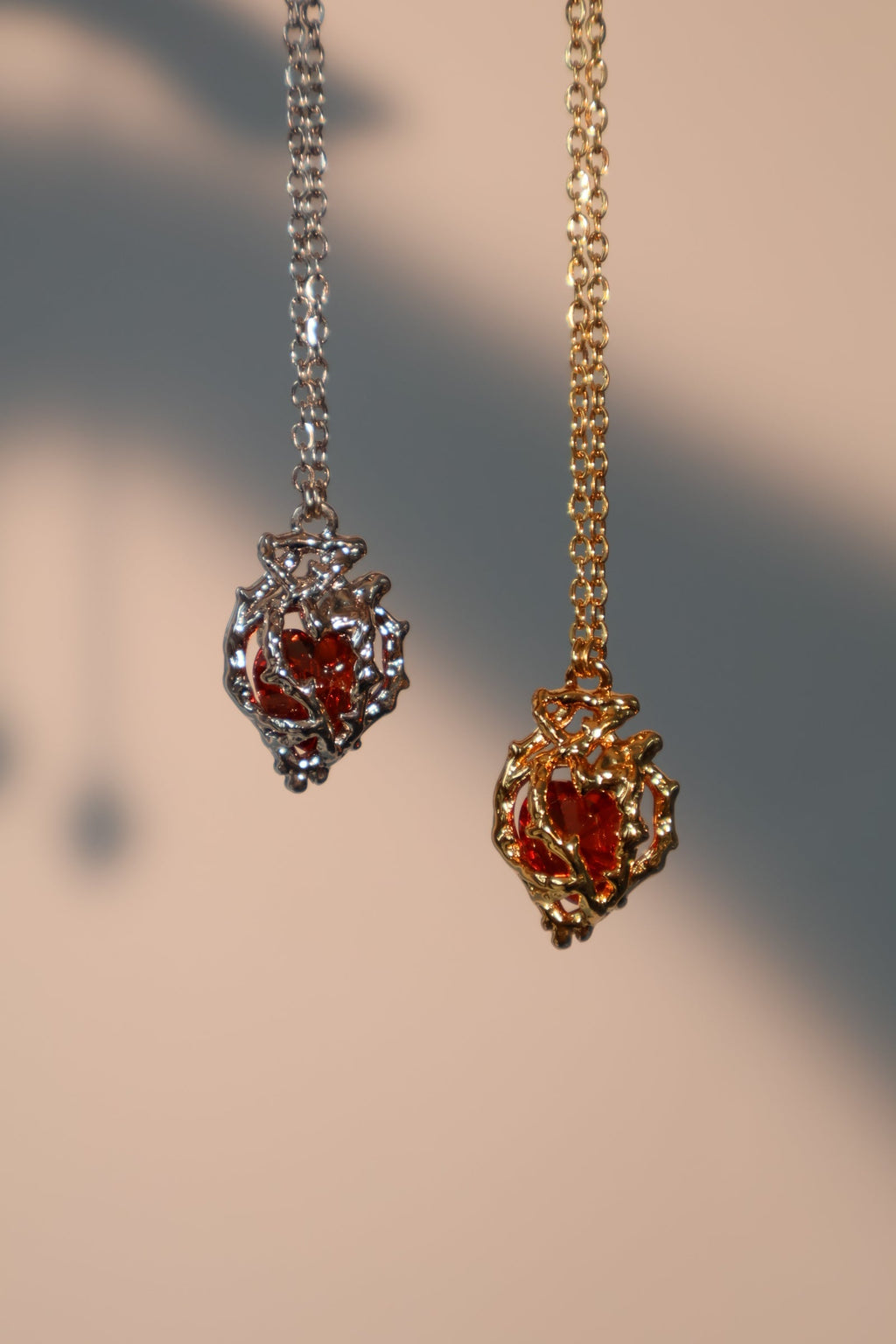 Palladium White Gold Plated Heart Necklace