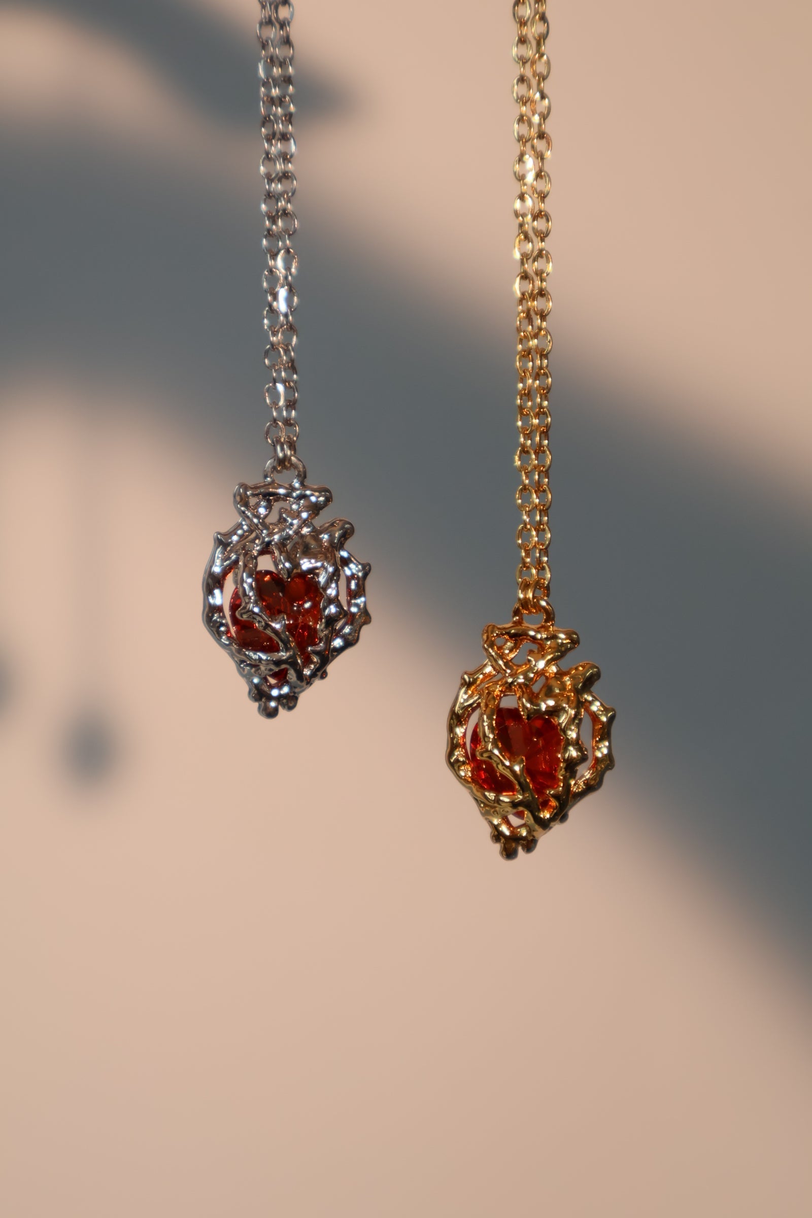 Palladium White Gold Plated Heart Necklace