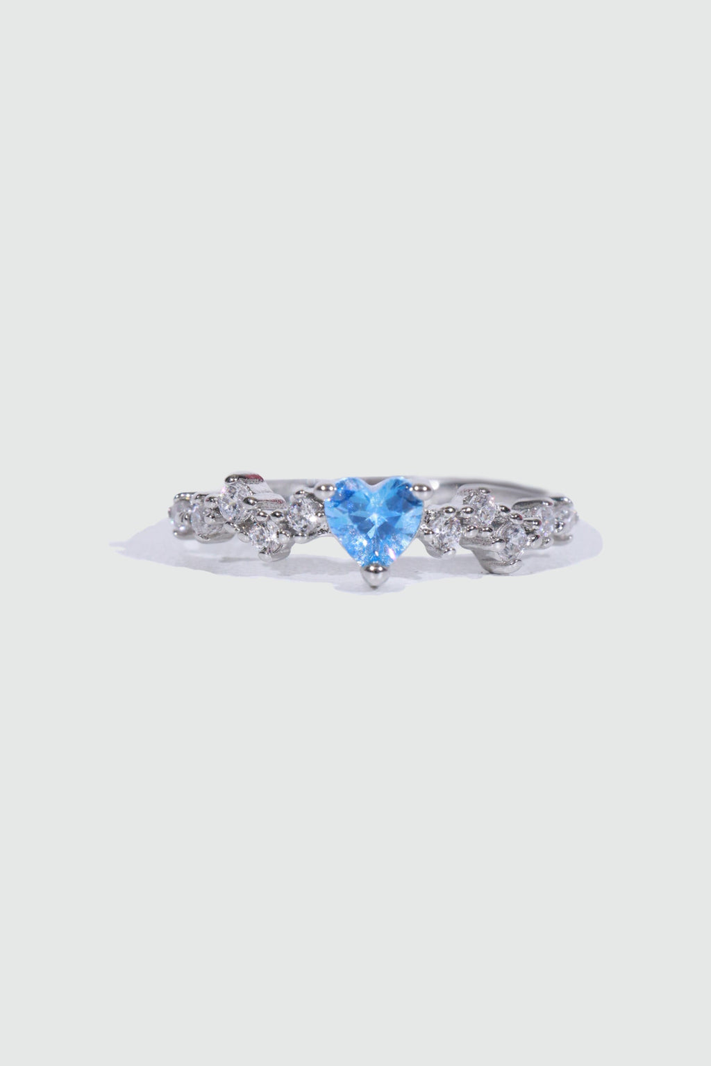 Blue Gem Heart Ring