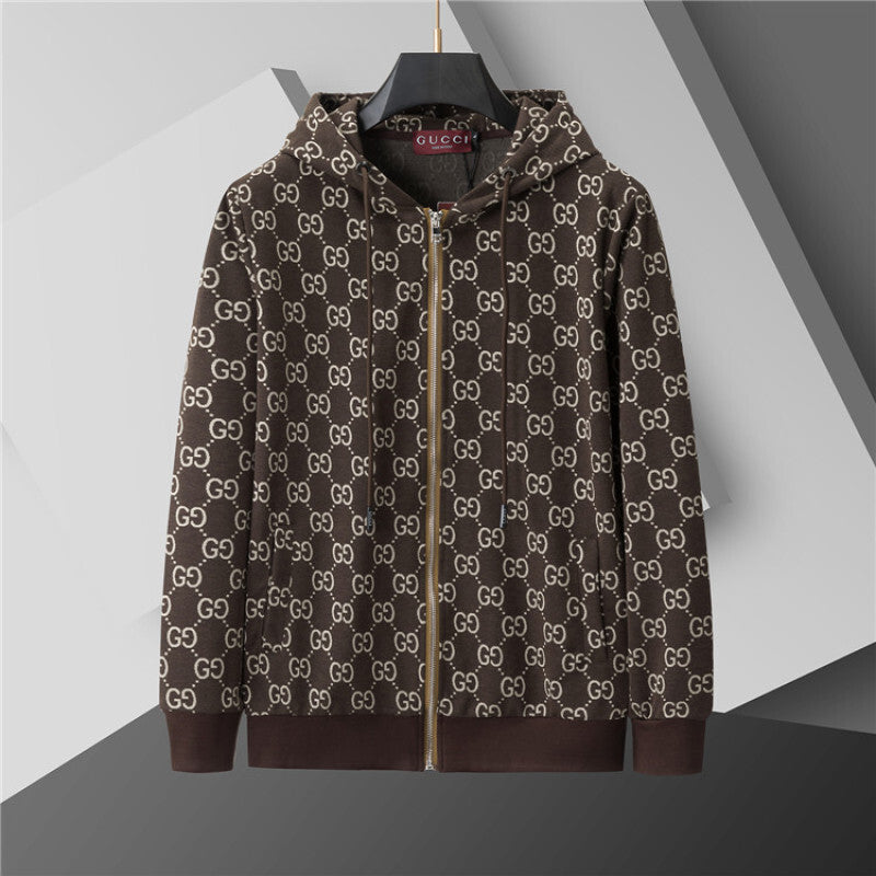 GUC0101 New men's spring and autumn thin style outerwear+long pants pure cotton casual suit clothing