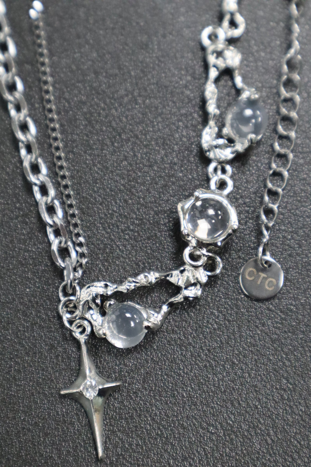 Palladium White Gold Plated Moonlight Star Necklace