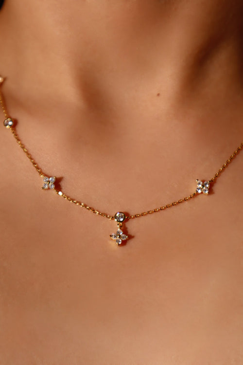18K Gold Vermeil Multi Starlight Petal Necklace