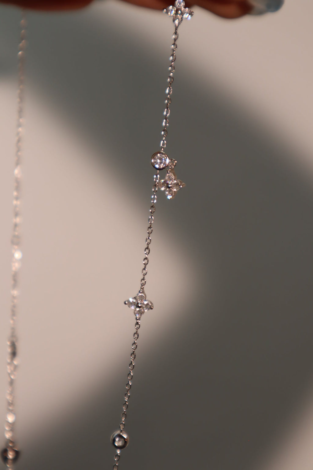 925 Sterling Silver Multi Starlight Petal Necklace