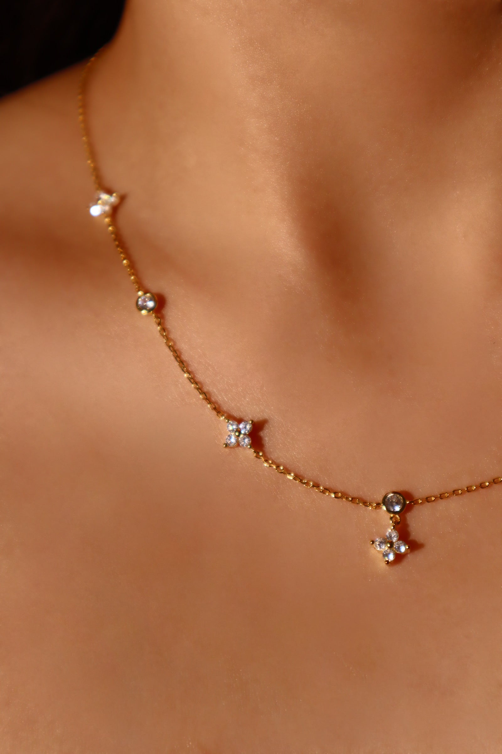 18K Gold Vermeil Multi Starlight Petal Necklace