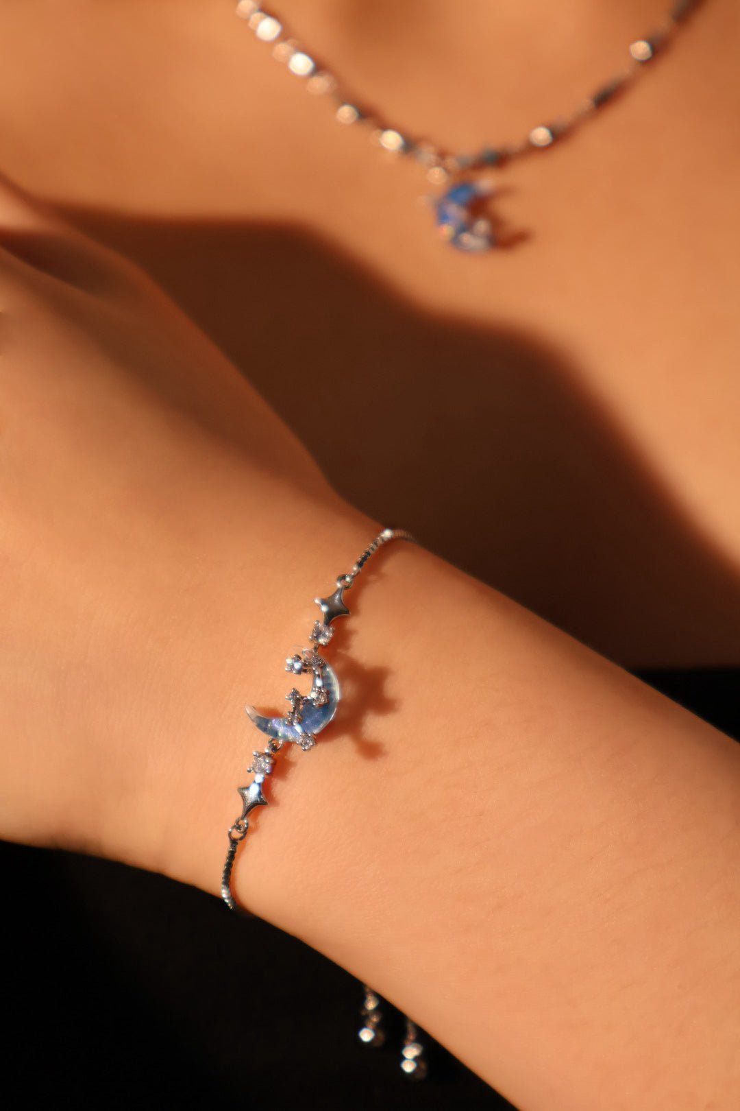 Moonstone Moon Star Jewelry Bundle